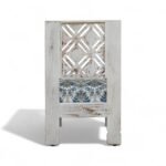 daipur Low Seating Chair Set of 2 ,Finish- Distressed White - Image 9