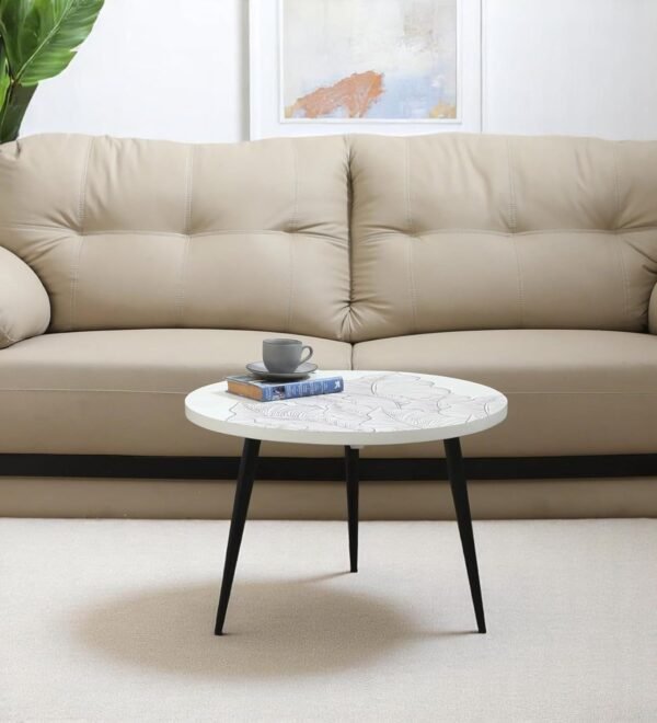 Ranthambore Coffee Table - White and Black - Image 2