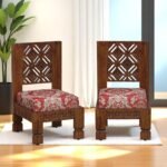 Udaipur Low Seating Chair Set of 2 Finish- Tubaq - Image 3