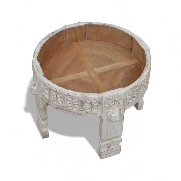 Udaipur Side Table Finish- Disressed White - Image 4