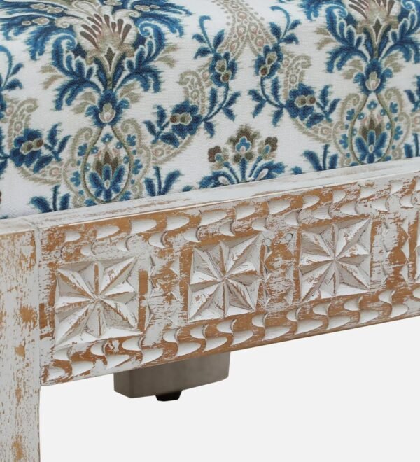 daipur Low Seating Chair Set of 2 ,Finish- Distressed White - Image 10