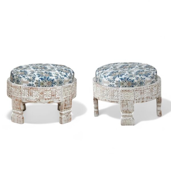 81Ys06mpxkL-Photoroom Udaipur Ottoman Set of 2 (S) Finish- Distressed White - Image 1