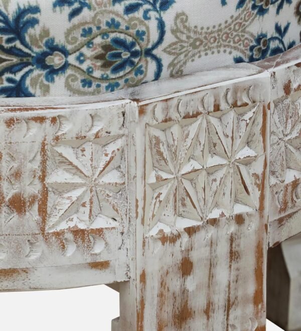 Udaipur Stool (S) Finish- Distressed White - Image 4