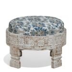 Udaipur Stool (S) Finish- Distressed White
