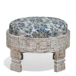 Udaipur Stool (S) Finish- Distressed White