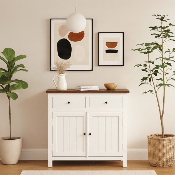 Madrid Sideboard (S) in  White Distressed Edge Finish - Image 2
