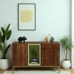 Kalki Acacia Wood TV Console , Finish –Tubaq & Off White - Image 2