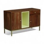 Kalki Acacia Wood TV Console , Finish –Tubaq & Off White - Image 4