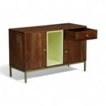 Kalki Acacia Wood TV Console , Finish –Tubaq & Off White - Image 5