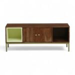 Kalki Solid Acacia Wood TV Console , Finish - Tubaq & Off White - Image 3
