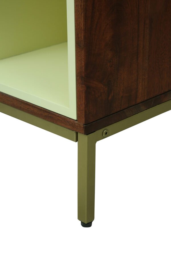 Kalki Solid Acacia Wood TV Console , Finish - Tubaq & Off White - Image 6