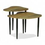 Mercury End Table Set of 2 , Finish – Natural & Black - Image 4