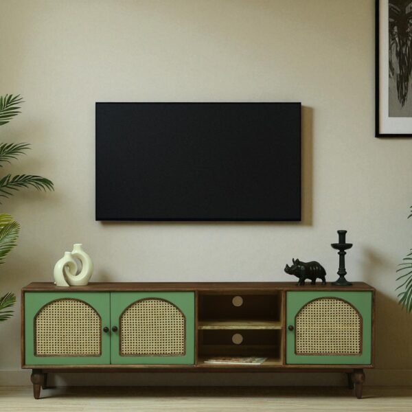 Luffy TV Console , Finish – Olive Green & Premium Panther Black - Image 2
