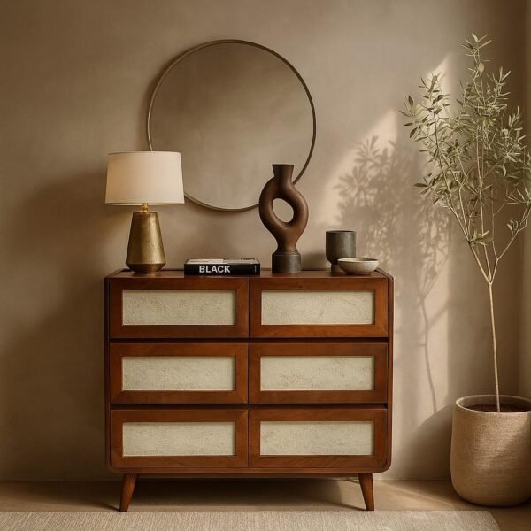 Concerto Chest of Drawers , Finish-Walnut Brown and Concrete - Image 2