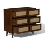 Cane Concerto Chest of Drawers , Finish - Walnut Brown - Image 6