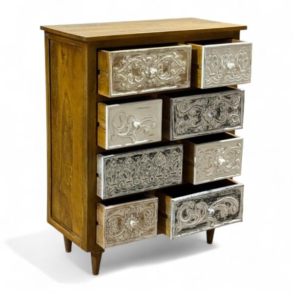 Udaipur Chest of Drawers - Light Brown&Distressed Finish - Image 4