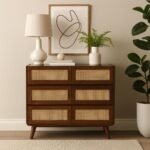 Cane Concerto Chest of Drawers , Finish - Walnut Brown - Image 2