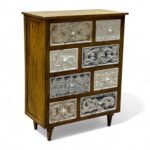 Udaipur Chest of Drawers - Light Brown&Distressed Finish