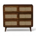 Cane Concerto Chest of Drawers , Finish - Walnut Brown - Image 4