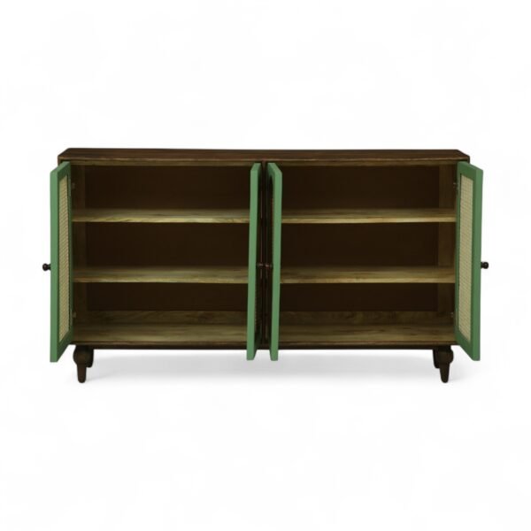 Luffy 4 Door Sideboard- Olive Green - Image 6
