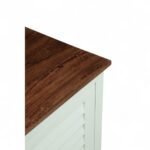 Madrid 3 door cabinet , Finish -White with distressed edges & Tubaq Top - Image 7