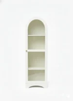 Kraft Bazaar Arched Crockery Cabinet | Glass Cabinet - Premium White
