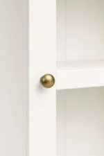 Kraft Bazaar Arched Crockery Cabinet | Glass Cabinet - Premium White - Image 4