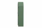 Arched Display Cabinet | Solid Wood Book & Display Cabinet with Storage - Olive Green & Off-White - Image 4