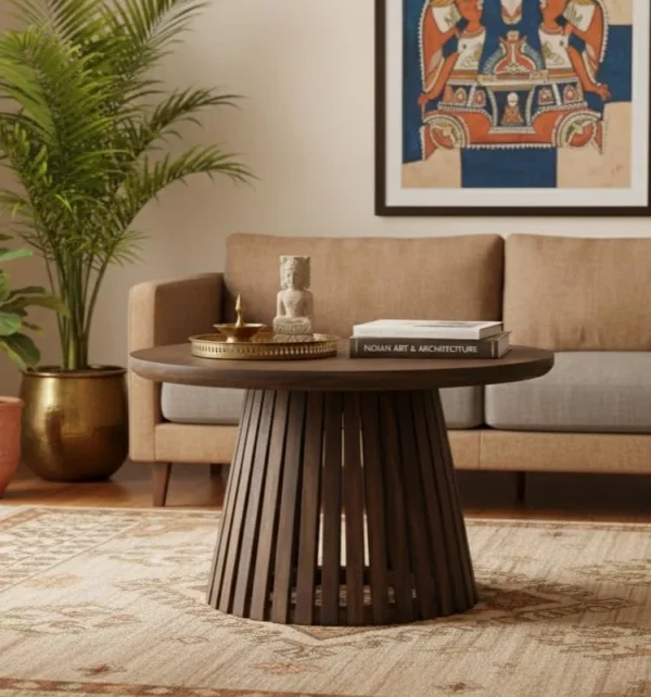 Orbit Solid Wood Coffee Table - Tubaq - Image 2