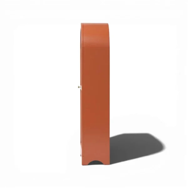 Arched Display Cabinet | Glass Door Cabinet - Vibrant Burnt Orange - Image 7
