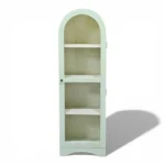 Arched Crockery Cabinet | Solid Wood Bar Cabinet - Sage Green