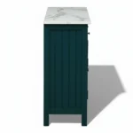 Madrid 3 Door Sideboard Cabinet | Sintered Stone Top Sideboard for Living Room | Finish- Acrylic Emerald Green - Image 5