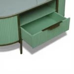 Monaco Coffee Table | Premium Sintered Stone Top Center Table for Living Room | HDMR Centre Table | Finish- Premium Acrylic Sage Green - Image 5