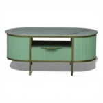 Monaco Coffee Table | Premium Sintered Stone Top Center Table for Living Room | HDMR Centre Table | Finish- Premium Acrylic Sage Green