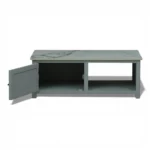 Madrid Centre Table | Premium Sintered Stone Center Table for Living Room | Wooden Coffee Table | Finish- Premium Acrylic Silver Grey - Image 5