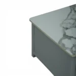 Madrid Centre Table | Premium Sintered Stone Center Table for Living Room | Wooden Coffee Table | Finish- Premium Acrylic Silver Grey - Image 7