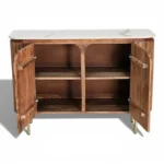 Mandala Sideboard Cabinet | Sintered Stone Top Sideboard for Living Room | Finish- Dark Teak Finish Lacquered - Image 9