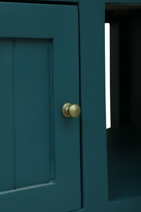 Madrid Center Table| Premium Sintered Stone Coffee Table for Living Room | Wooden Centre Table | Finish- Premium Acrylic Emerald Green - Image 4