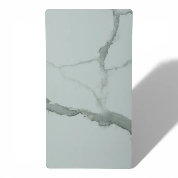 Madrid Center Table| Premium Sintered Stone Coffee Table for Living Room | Wooden Centre Table | Finish- Premium Acrylic Emerald Green - Image 5