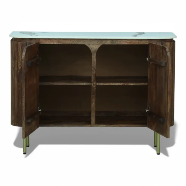 Mandala Sideboard Cabinet | Sintered Stone Top Sideboard for Living Room | Finish- Scratch Resistant Lacquered Tubaq - Image 6