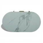 Monaco Coffee Table | Premium Sintered Stone Top Center Table for Living Room | HDMR Centre Table | Finish- Premium Acrylic Silver Grey - Image 8