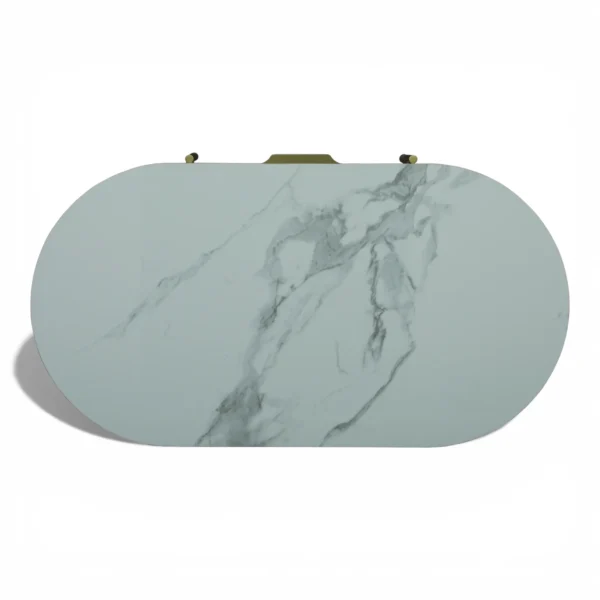 Monaco Coffee Table | Premium Sintered Stone Top Center Table for Living Room | HDMR Centre Table | Finish- Premium Acrylic Silver Grey - Image 8