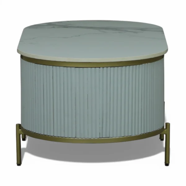 Monaco Coffee Table | Premium Sintered Stone Top Center Table for Living Room | HDMR Centre Table | Finish- Premium Acrylic Silver Grey - Image 6