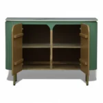 Mandala Sideboard Cabinet | Sintered Stone Top Sideboard for Living Room | Finish- Olive Green and Premium Acrylic Terracota Brown - Image 6