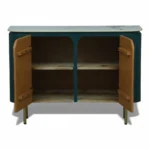 Mandala Sideboard Cabinet | Sintered Stone Top Sideboard for Living Room | Finish- Premium Acrylic Emerald Green and Terracotta Brown - Image 7