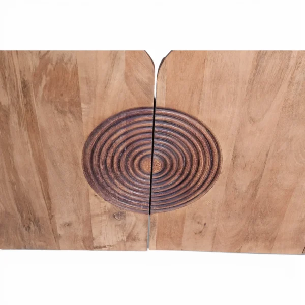 Mandala Sideboard Cabinet | Sintered Stone Top Sideboard for Living Room | Finish- Dark Teak Finish Lacquered - Image 13