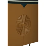 Mandala Sideboard Cabinet | Sintered Stone Top Sideboard for Living Room | Finish- Premium Acrylic Emerald Green and Terracotta Brown - Image 8