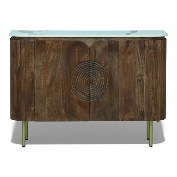 ighxysfxzw9x6ou3vvvz Mandala Sideboard Cabinet | Sintered Stone Top Sideboard for Living Room | Finish- Scratch Resistant Lacquered Tubaq - Image 1