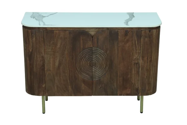 Mandala Sideboard Cabinet | Sintered Stone Top Sideboard for Living Room | Finish- Scratch Resistant Lacquered Tubaq - Image 10