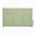 Madrid Sideboard Cabinet | Sintered Stone Top Sideboard for Living Room | Finish- Premium Acrylic Sage Green
